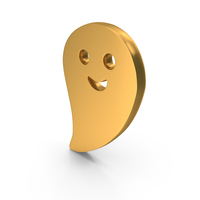 Gold Ghost Icon PNG & PSD Images