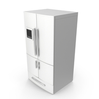 White Double Door Refrigerator PNG & PSD Images