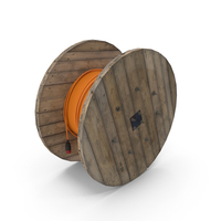 Industrial Orange Cable Reel PNG & PSD Images