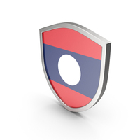 Laos Flag Shield Symbol PNG & PSD Images