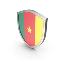 Cameroon Flag Shield PNG & PSD Images