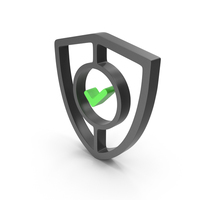 Secure Shield With Tick Mark Symbol PNG & PSD Images