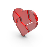 Broken Heart Multiple Pieces Symbol PNG & PSD Images