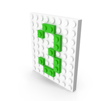 Building Toy Brick Number 3 PNG & PSD Images