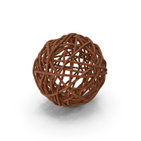 Wood Twig Rattan Wicker Ball Brown PNG & PSD Images