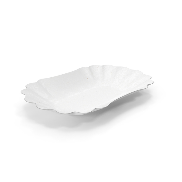 White Curly Paper Plate PNG & PSD Images