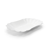 White Curly Paper Plate PNG & PSD Images