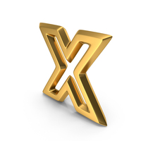 Gold Multiply Outline Symbol PNG & PSD Images