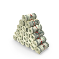 Pyramid From Rolls Of Dollar Bills PNG & PSD Images