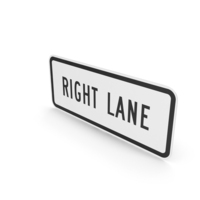 Right Lane Road Sign PNG & PSD Images