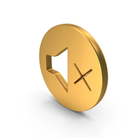 Mute Audio Coin PNG & PSD Images