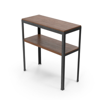 Console Table Dark Wood PNG & PSD Images