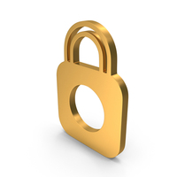 Secure Lock With Middle Open Space Symbol PNG & PSD Images