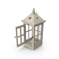Wooden Candle Lantern Open Door PNG & PSD Images