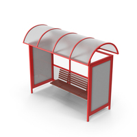 Red Bus Stop Station PNG & PSD Images
