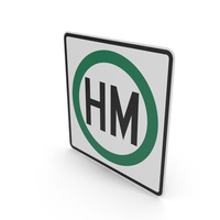 Hazardous Material Route Road Sign PNG & PSD Images