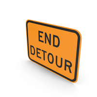 End Detour Road Sign PNG & PSD Images