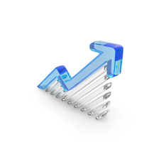 Glass Stock Market Growth Up Arrow Symbol PNG & PSD Images