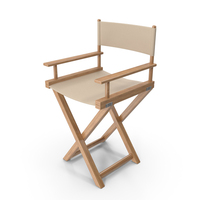 Director's Chair With Beige Canvas PNG & PSD Images