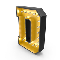 Bulb Alphabet D PNG & PSD Images