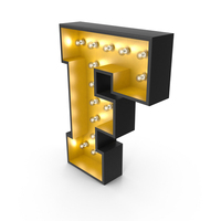 Bulb Alphabet F PNG & PSD Images