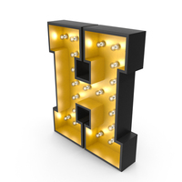 Bulb Alphabet H PNG & PSD Images