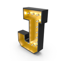 Bulb Alphabet J PNG & PSD Images