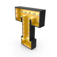 Bulb Alphabet T PNG & PSD Images