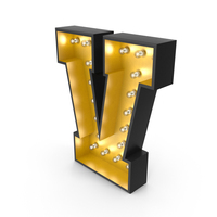 Bulb Alphabet V PNG & PSD Images
