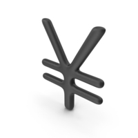 Black Yen And Yuan Plastic Sign PNG & PSD Images