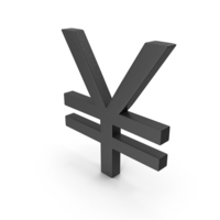 Black Yen And Yuan Plastic Sign PNG & PSD Images