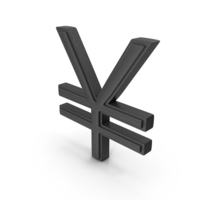 Black Yen And Yuan Plastic Sign PNG & PSD Images