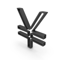 Black Yen And Yuan Plastic Sign PNG & PSD Images