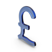 Blue Glass Pound Sign PNG & PSD Images