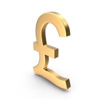 Gold Pound Sign PNG & PSD Images