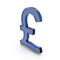 Blue Glass Pound Sign PNG & PSD Images