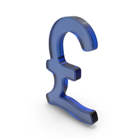 Blue Glass Pound Sign PNG & PSD Images