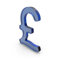 Blue Glass Pound Sign PNG & PSD Images