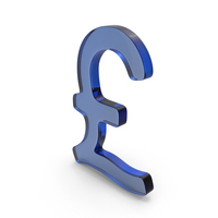 Blue Glass Pound Sign PNG & PSD Images