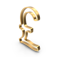 Gold Pound Sign PNG & PSD Images