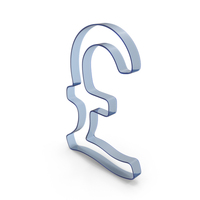 Blue Glass Pound Sign PNG & PSD Images