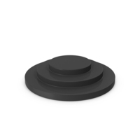 Basic Black Circular Podium PNG & PSD Images
