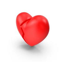 Broken Heart Red PNG & PSD Images