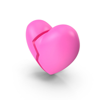 Broken Heart Pink PNG & PSD Images