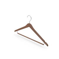 Clothes Hanger Dark Wood PNG & PSD Images