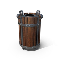 Wooden Trash Bin PNG & PSD Images