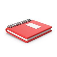 Red Cartoony Notebook PNG & PSD Images