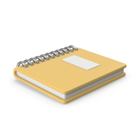 Yellow Cartoony Notebook PNG & PSD Images