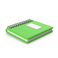 Green Cartoony Notebook PNG & PSD Images
