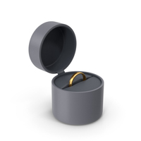 Round Ring Box With Ring Gray PNG & PSD Images
